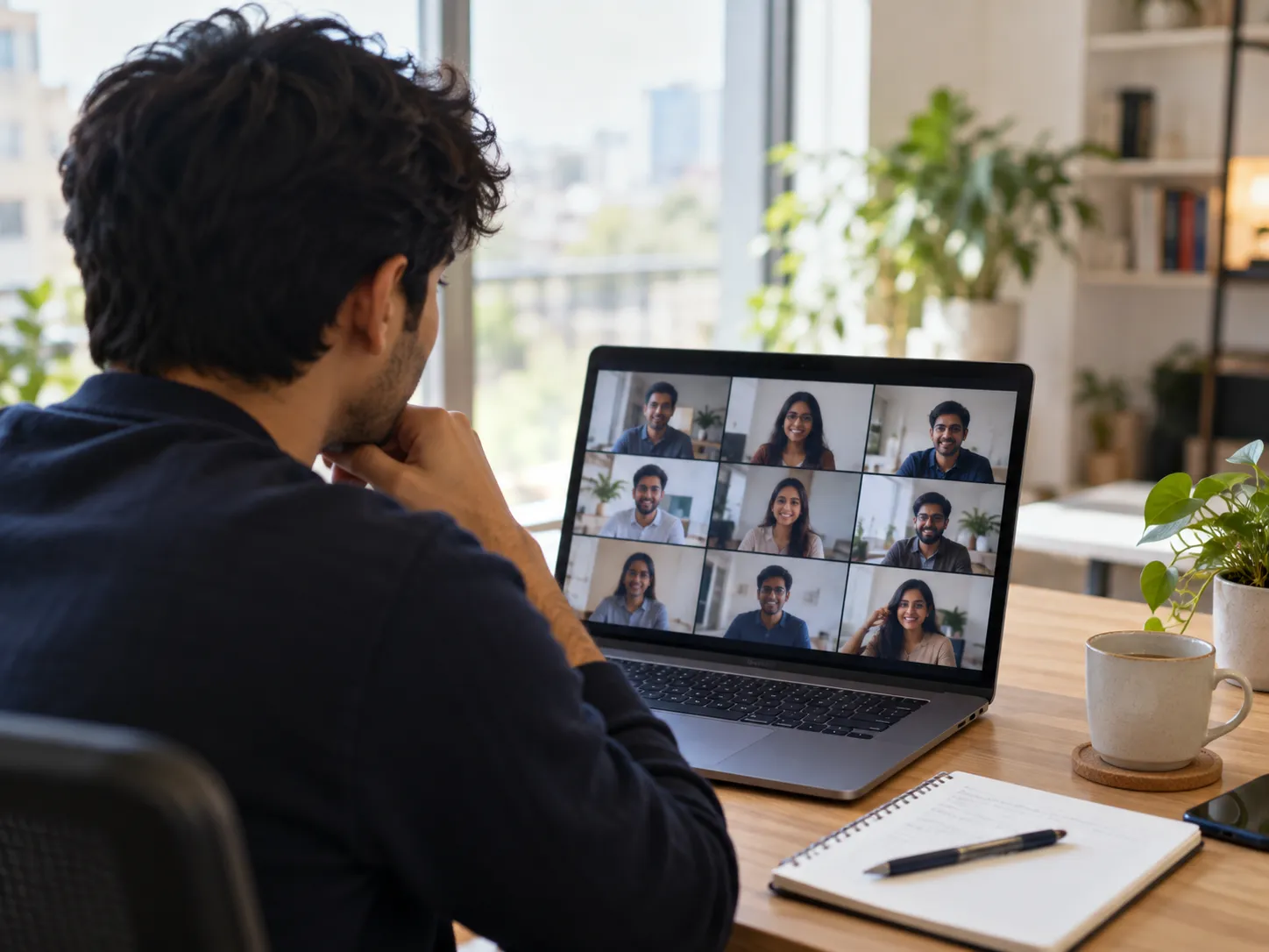 Partner on an introductory video call with the Rempact team