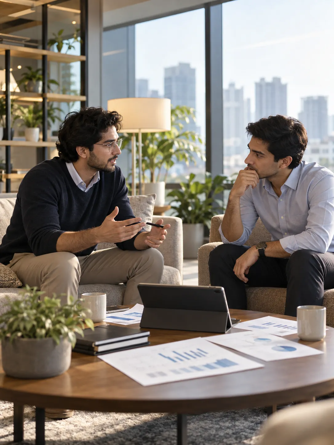 Investors reviewing portfolio company hiring plans