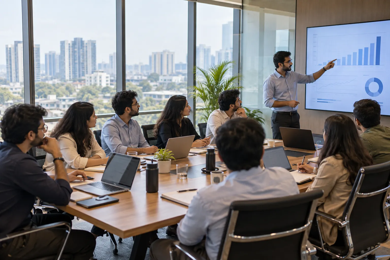 Rempact-managed embedded India team in a boardroom review